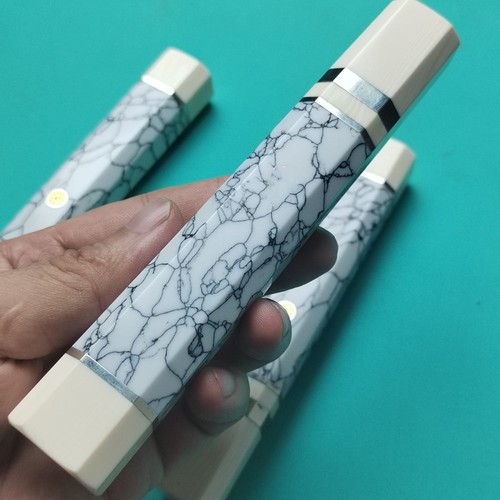 Japanese Style Octagonal Turquoise Material 160mm Handle Making Chief Knife Diy - Picture 15 of 18