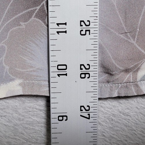AllSaints Helix SS Shirt Mens Large Pink Gray Floral Viscose Lightweight Camp - Picture 6 of 11