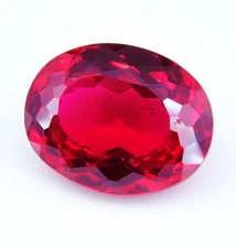 Certified 26.15 Ct Natural Red Ruby Oval Cut Loose Gemstone