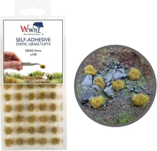 War World Scenics Self Adhesive Static Grass Tufts X 100 – Dead, 6Mm – Model Rai
