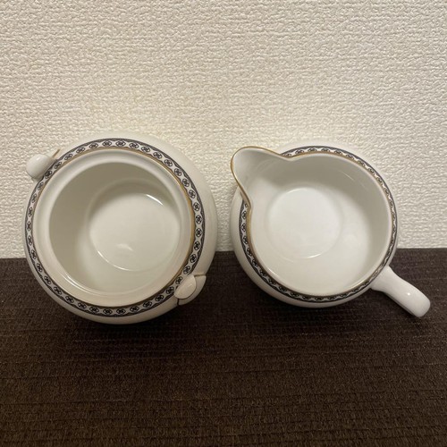 Wedgwood Eurander Black Teapot Sugarpot Creamer - Picture 8 of 10