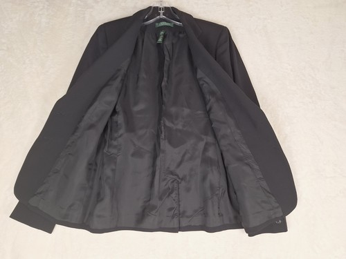 Lauren Ralph Lauren Women’s 2 Equestrian Blazer Wool Ribbed Collar Two Button - Picture 11 of 19