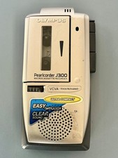 Olympus Pearlcorder J300 microcassette recorder with 2 NEW cassettes
