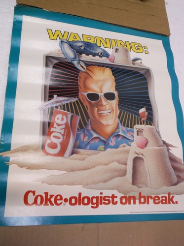 Max Headroom Poster Coke-ologist On Break 16 inch x 14 inch 1987