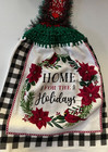 Dble thickness Crochet top Towel - "Home for the Holidays"