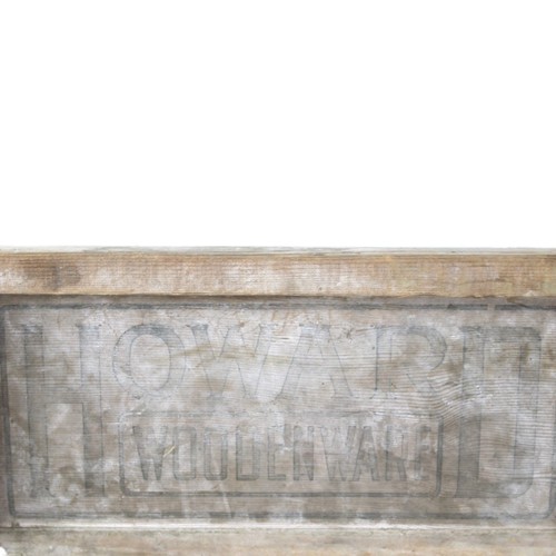 Vintage Howard Holzgeschirr Waschbrett Aluminium primitives rustikales Dekor 24 x 14 - Bild 3 von 9