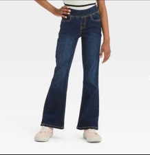 Girls' Mid-Rise Pull-On Flare Jeans Cat  Jack Size 16 Dark Wash NWT