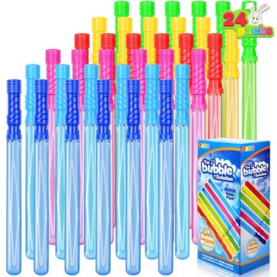 JOYIN 24 Pack 14.6   Big Bubble Wands Bulk (2 Dozen) for Summer Toy, Outdoor/Ind