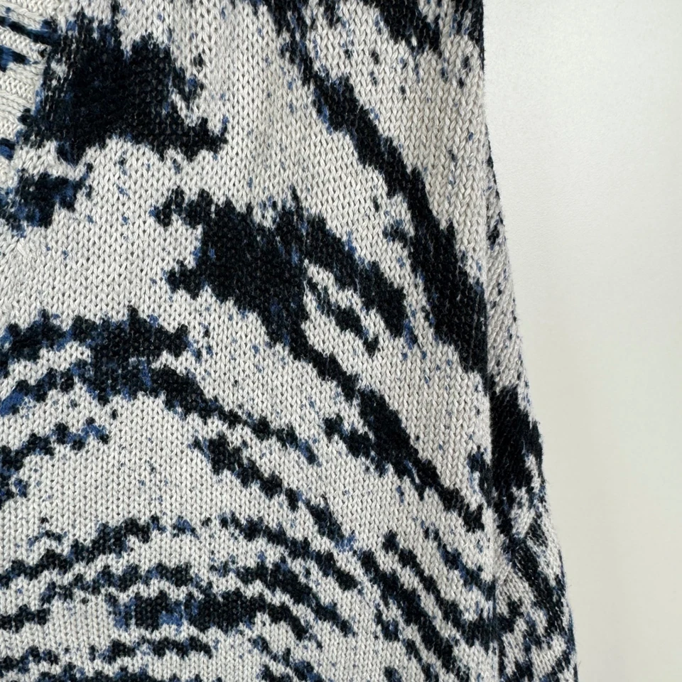 Suéter Tejido Abstracto Nic + Zoe Talla XL Cuello en V Pullover Artístico Ecléctico Boho Chic Foto 4 de 4