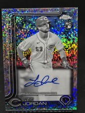 2025 Topps Chrome Levi Jordan #RA-LJ Rookie B&W Mini-Diamond Refractor Auto Reds