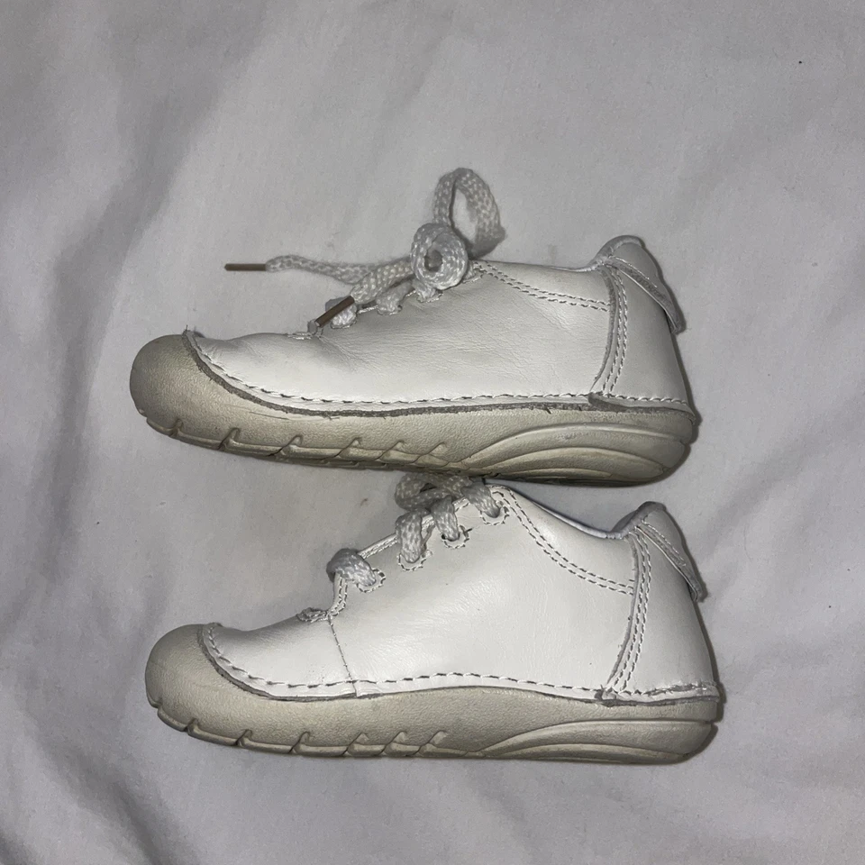 Stride Rite Freddie Blanco Zapatillas Zapatos Bebé Niño Talla 6M Cuero Foto 3 de 4