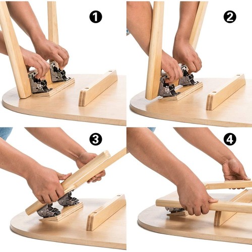 4Stk Klappkonsole Klappbeschlag Tischplattenbeschlag Klappträger Scharniere DE - Bild 3 von 19