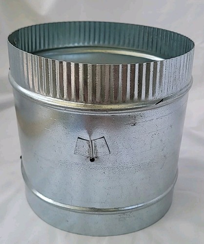 Backdraft Damper 6" Galvanized Steel HVAC Vent Duct Check Valve Inline Connector - Picture 4 of 11