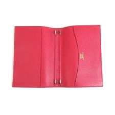 Hermes Authentic Notebook Cover Leather Red Height 13.5cm Width 9.5cm No Box