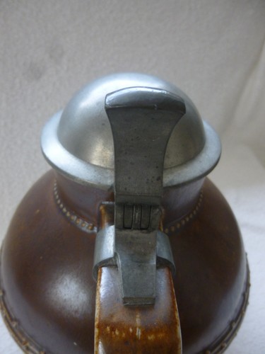 R. Merkelbach Grenzhausen Steingut Krug Weinkrug Zinndeckelkrug Kanne - Bild 8 von 11