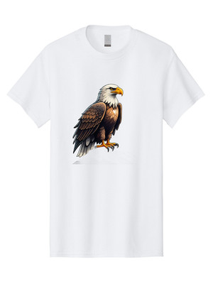 Bald-Eagle-7 Mens Graphic Tee, 100% Cotton, Casual Summer Wear