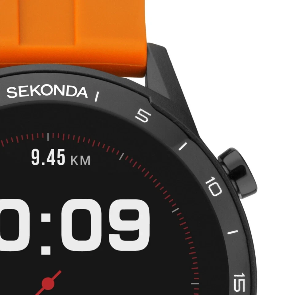 Sekonda Mens Active 45mm Smart Watch Orange. Item 1911.00. Brand New RRP £79.99 - Image 3 of 4