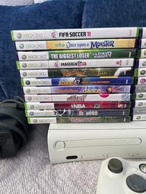 Xbox 360 White Console 60gb and Huge Video Games Lot - Tested and Working!