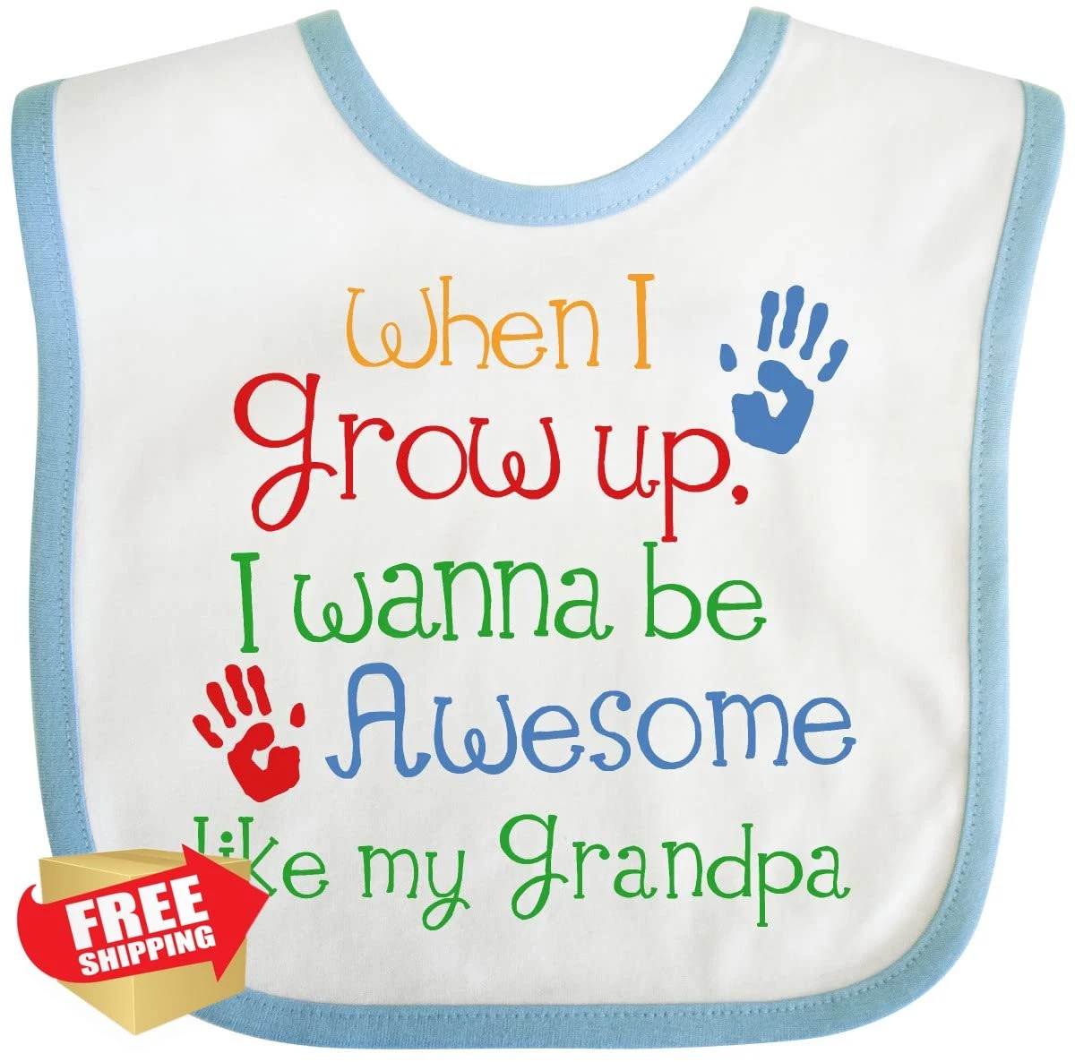 inktastic Grandpa Baby Bib Awesome Like My Grandpa