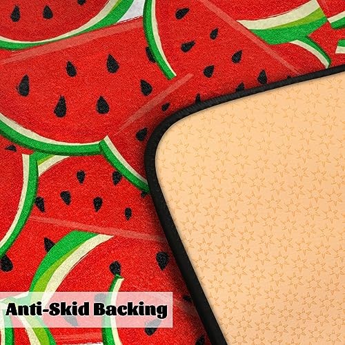 Fruits Watermelon Mats for Kitchen Floor Bright Red Non Slip Kitchen Rugs - Picture 5 of 8