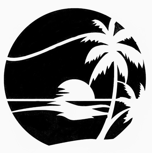 Sunset Beach 7x4 robuste Schablone SCHNELLER KOSTENLOSER VERSAND