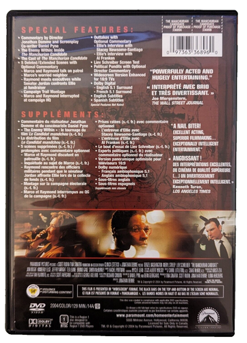 The Manchurian Candidate (DVD, 2004, Canadian, Widescreen) - Foto 2 di 3
