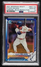2021 Bowman Draft Chrome Blue Refractor 104/150 Ethan Wilson PSA 10 GEM MT 0z8w