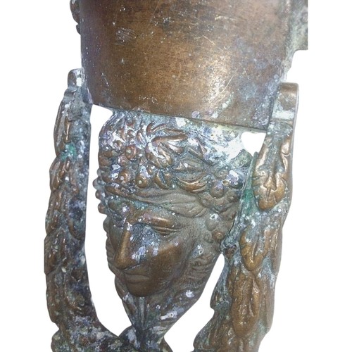 Antikes Sammlerstück viktorianischer Türklopfer 19. Bronze Messing figürlich Gesicht - Bild 6 von 17