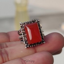 Carnelian Ring Handmade 925 Sterling Silver Statement Popular Jewelry Ring R02