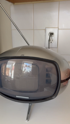 Panasonic TR-005 スペースエイジ ミッドセンチュリー　白黒テレビ Vintage Panasonic TR-005 Orbitel TV with Spherical Design