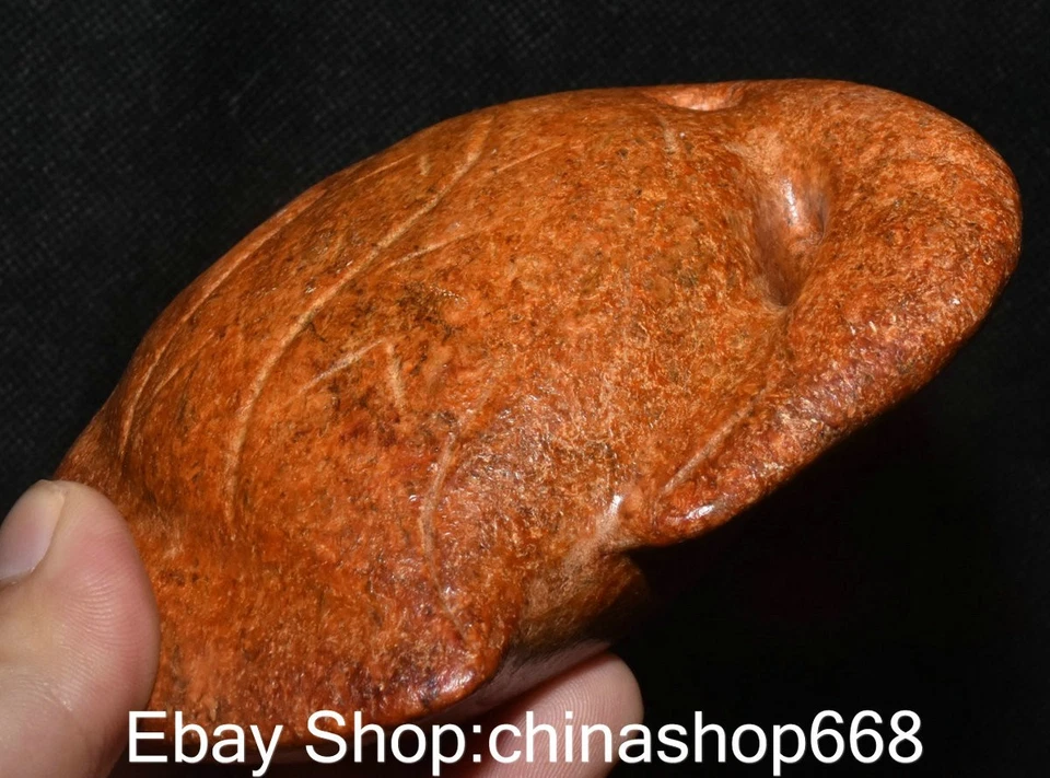 Colgante Cisne Palacio Dinastía Talla Jade Cultura Hongshan China Antigua 4.8" Foto 4 de 4