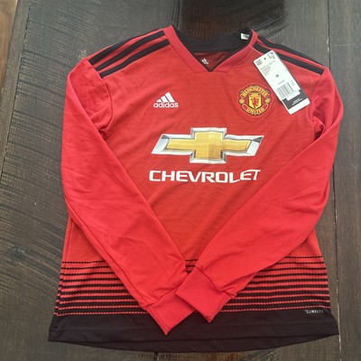 Adidas Manchester United Soccer Jersey 2018/19 Home Youth M Long