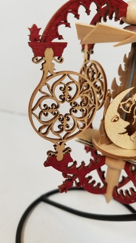 Tree Decoration Heat Game "Rollspan" Angel ERZGEBIRGSARBEIT Germany wooden 5.5 - Picture 10 of 23