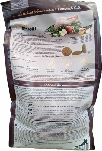 4 kg Happy Dog Sensible Ireland Lachs & Kaninchen (€ 7,80/kg) Hundefutter, kross - Bild 2 von 2