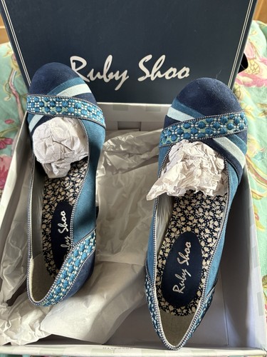 Ruby Shoo Heels Style Heather Colour teal Size 5/38 BNIB