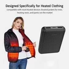 Portable Power Bank 12000mAh USB Charger Heated Vest Jacket 5V 2A Battery Pack