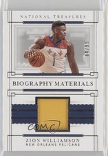 2020 Panini National Treasures Biography Materials /99 Zion Williamson #BIO-ZWL