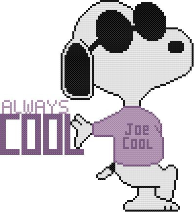 CROSS STITCH+ CRAFT PATTERN Snoopy Dog Joe Cool Sunglasses Pick Your Color - Picture 12 of 19