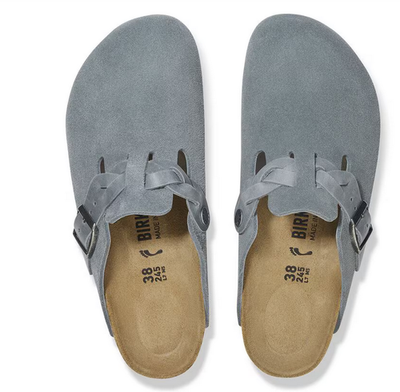 NIB Birkenstock Boston Braided Clog in Basalt Gray Narrow  display picture 1