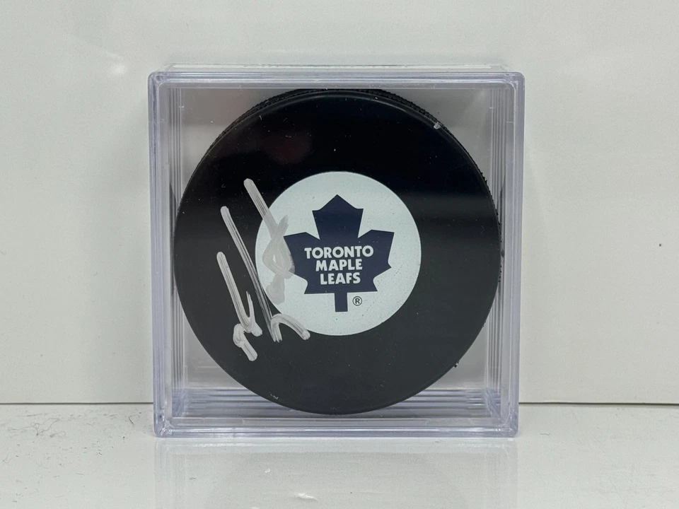 Mike Gartner Toronto Maple Leafs Firmado NHL Autógrafo Disco Plateado Automático Foto 4 de 4