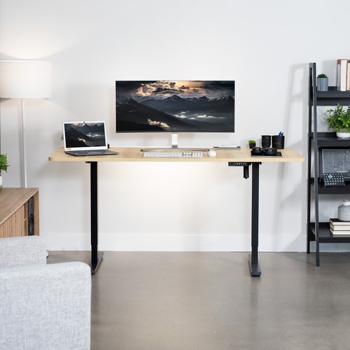 USED VIVO Black Electric Stand Up Desk Frame Single Motor Standing Adjustable - Picture 2 of 8