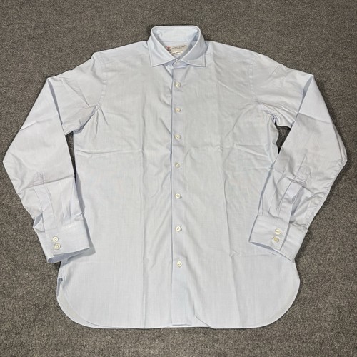 Turnbull & Asser Hemd Herren 16 41 Tailored Fit 22" Einfarbig Blau Langarm Knopf