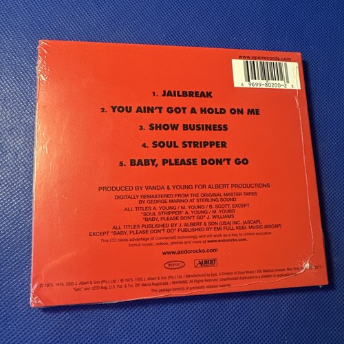 #A49 AC/DC - '74 Jailbreak (CD, Sealed) - Foto 9 di 15