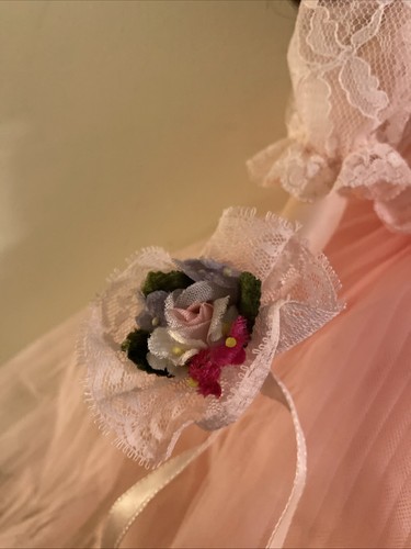 Vintage Madame Alexander 17” Girl Doll Elise Wedding Gown Pink w Tag, Hat Purse - Picture 4 of 19