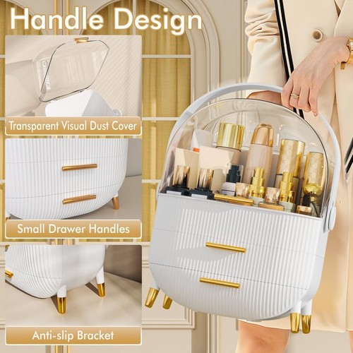 Organizador de Maquillaje Organizadores para el Cuidado de la Piel - Vitrinas de Cosméticos con Transparente C - Imagen 4 de 6