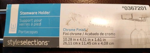 StyleSelections Stemware Holder Model #0367201 with Mounting Hardware  - Picture 3 of 4