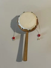 Monkey Spinning Balance Double-Sided Drum Rattle / Percussion / Wood