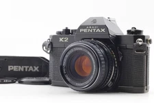 [Exc+5] Pentax K2 Black 35mm Film Camera SMC PENTAX-M 50mm F/1.7 Lens From JAPAN