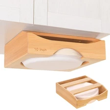 CKIU 10-inch Paper Plate Dispenser Under Cabinet, Paper Plate Holders, Kitche...