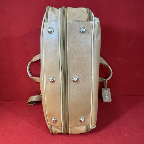 Lexus Pebble Beach hellbraune Ledertasche Gepäcktasche Seesack - Bild 10 von 24
